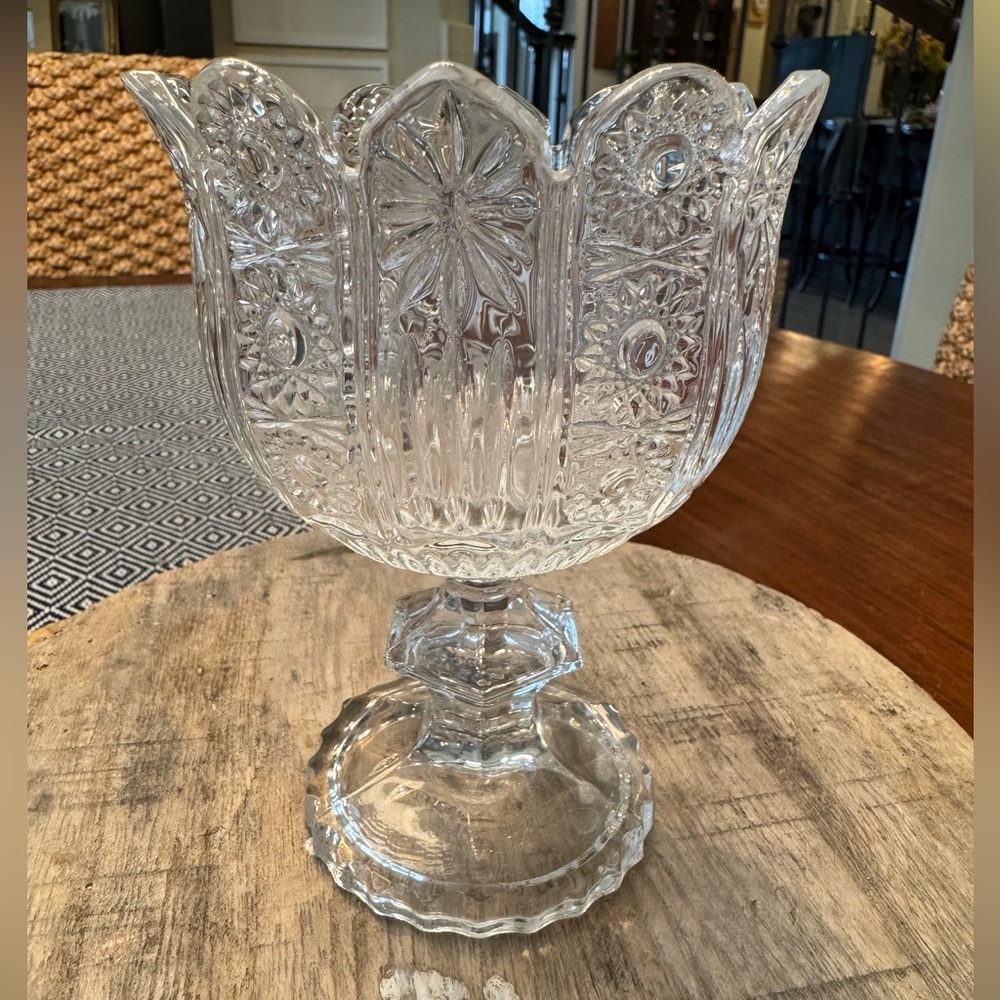 Vintage Godinger Pinwheel Footed Candy Dish
